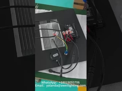 As luzes de pátio com energia solar instaladas e prontas para o envio!