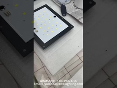 Instalação de lentes de luz solar e perfuração de mangas.