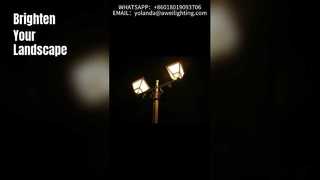 Luz LED de jardim de 50 W ilumina sua paisagem