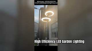 Luz de jardim LED de cabeça dupla 30W-60W IP66 IK10 com 160lm / w usada em ruas.