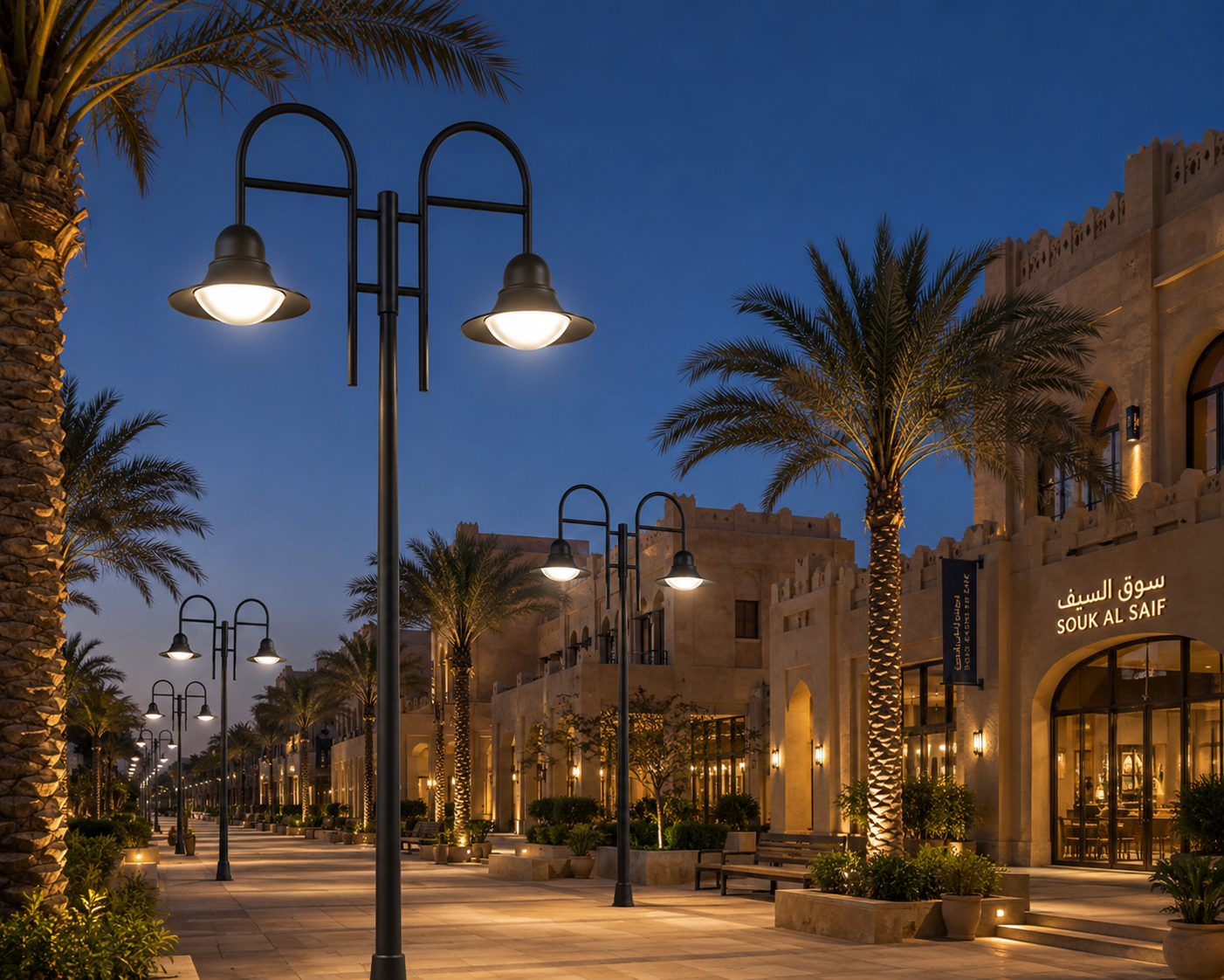 Últimos blogs da empresa sobre Como podem as luzes LED oferecer iluminação municipal confiável no clima severo da Arábia Saudita?