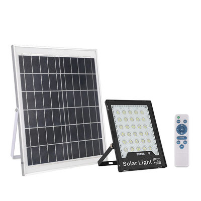 4 a 6 horas de tempo de carregamento Controle remoto 100w-400w LED SOLAR Luzes de inundação usadas em público e jardim