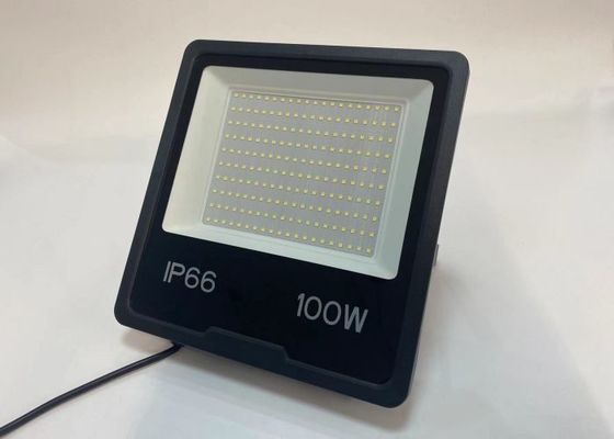 o diodo emissor de luz do alojamento IP65 do preto 100W ajardina luzes de inundação exteriores